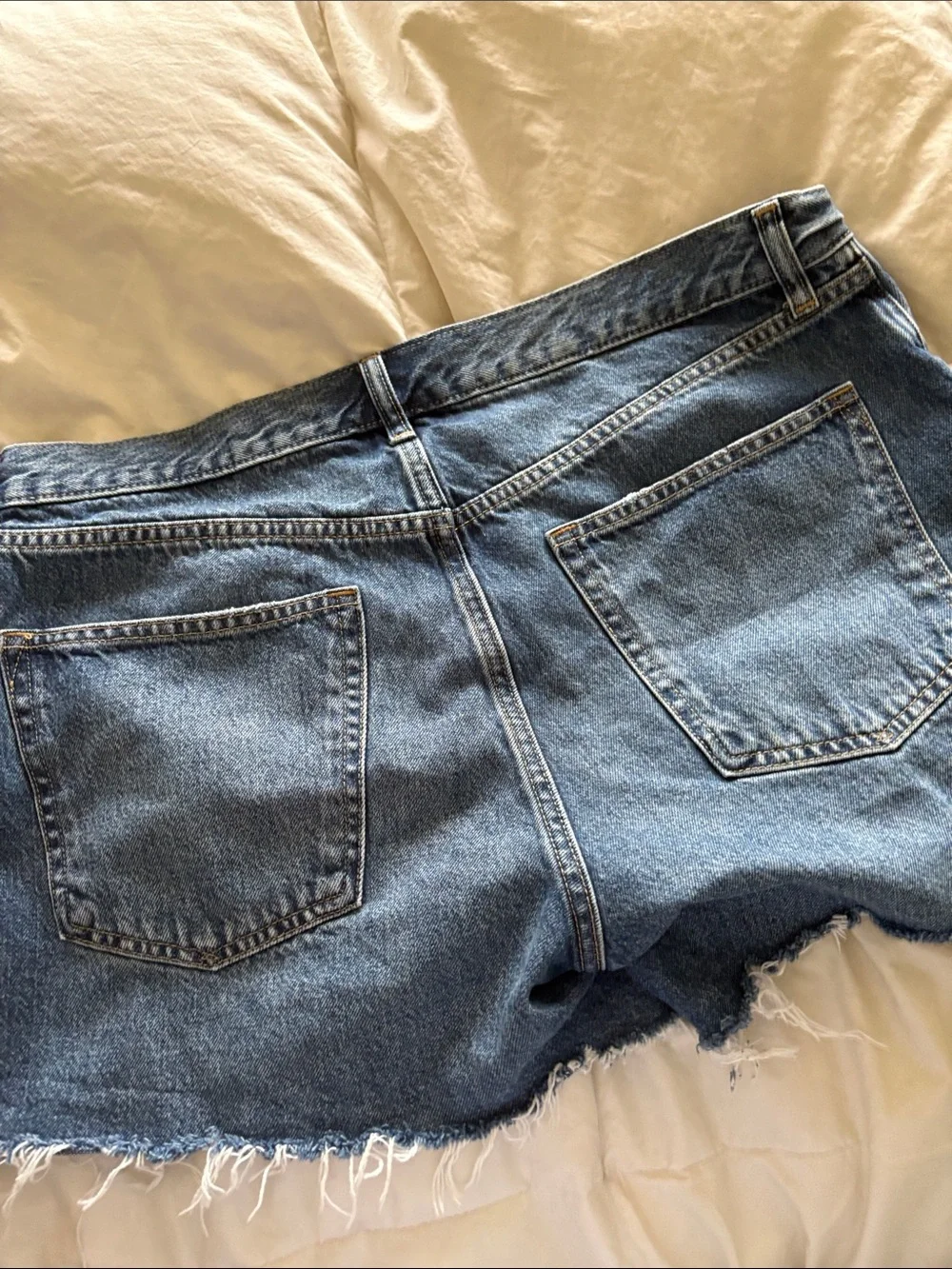 GAP Distressed Blue Denim Cutoff Shorts